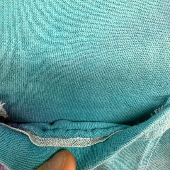 Vintage BVD Blank Shirt men's Large Blue Purple Tie Dye Single Stitch Pocket 90s - Picture 5 of 8